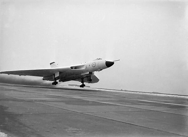 The UKs nuclear deterrent a RAF Avro Vulcan loaded with a Blue Steel missile