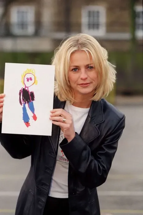 Framed Print : Ulrika Jonsson TV Presenter January 1999 Launching a contest for children to make Framed Print : Ulrika Jonsson TV Presenter January 1999 Launching a contest for children to make
