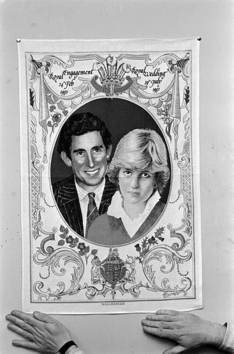 Framed Print : Ulster Fabric Printer Produces Royal Wall Hanging Apr 81 An Ulster fabric printer Framed Print : Ulster Fabric Printer Produces Royal Wall Hanging Apr 81 An Ulster fabric printer