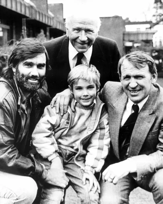 Framed Print : Ulster Soccer Idol George Best March 1988 George Best was back in town with his son