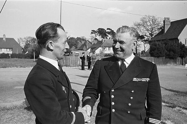 Un-named Free French Naval officers at their barracks in Southern England 5th May 1944