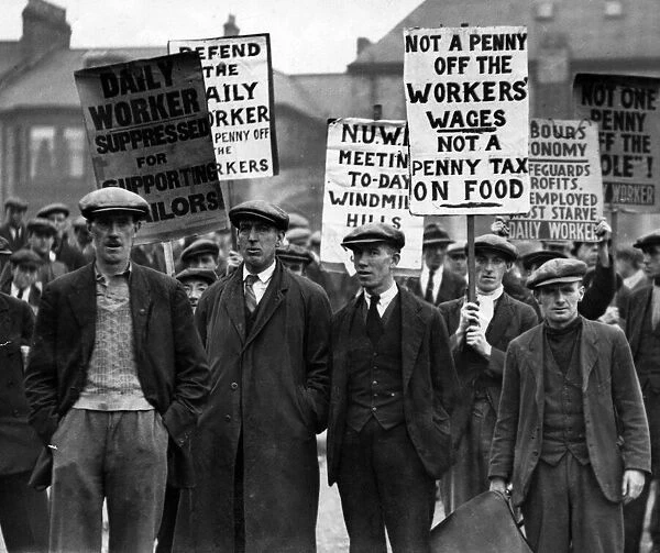 Unemployment march in Newcastle. 29th September 1931