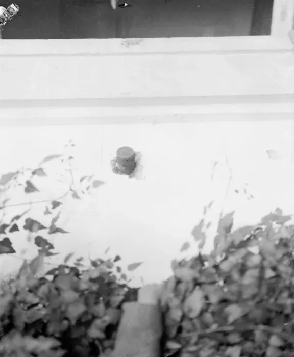Framed Print : Unexploded Belgian shell in embeded in a wall near to the town of Maline