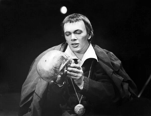 Unknown actor seen here performing as Hamlet Circa 1950