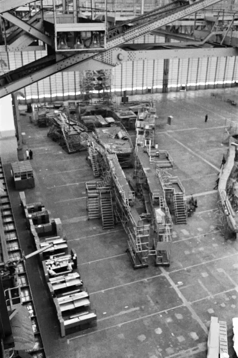 Framed Print : The two unsold Concordes under construction at Filton. 21st September 1977