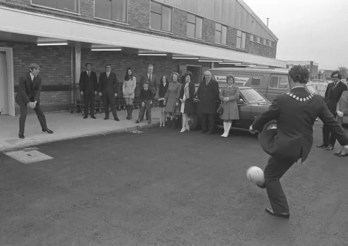 Framed Print : An unusual spot for a little spontaneous soccer - the forecourt of Hewin Framed Print : An unusual spot for a little spontaneous soccer - the forecourt of Hewin