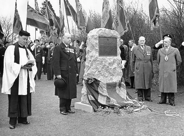 The unveiling of the granite memorial to first world war Coventry Soldier Corporal Arthur