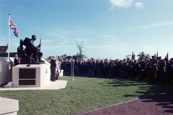 The unveiling of a new memorial to commemorate the Green Howards role in the Second World