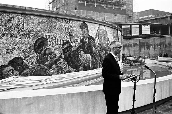 Unveiling of President Kennedy 160, 000 piece memorial mosaic, located in Kennedy Gardens