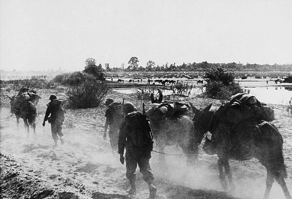 U.s Mars Task force advance in Burma. 15th February 1945