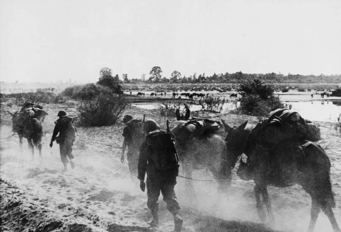 Framed Print : U.s Mars Task force advance in Burma. 15th February 1945 Framed Print : U.s Mars Task force advance in Burma. 15th February 1945