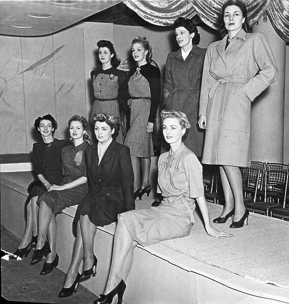 Utility dresses modelled at Selfridges. They are made by top designers including Norman