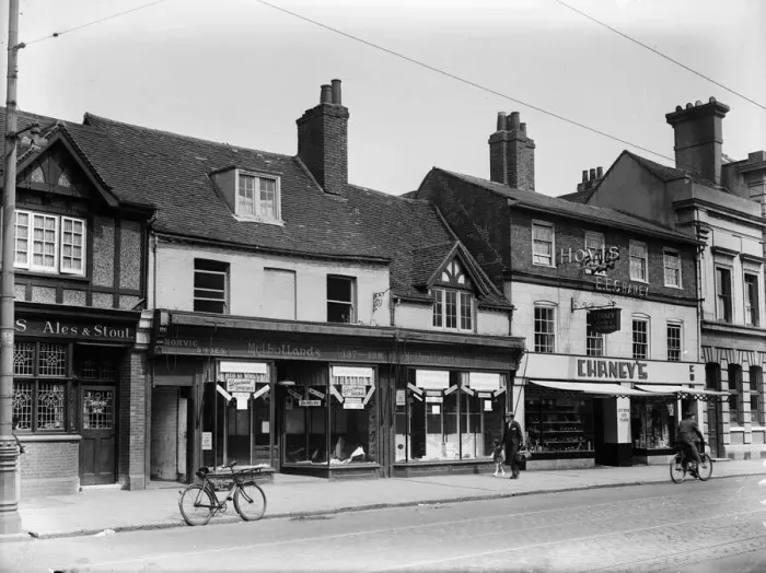 Framed Print : Uxbridge High Street, Mulhollands shop 1936 Framed Print : Uxbridge High Street, Mulhollands shop 1936