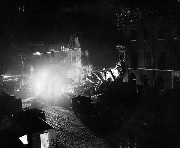 V Bomb in South East London. 17th December 1944