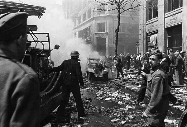 V1 flying bomb attack, Aldwych, London, 30th June 1944. One of the deadliest