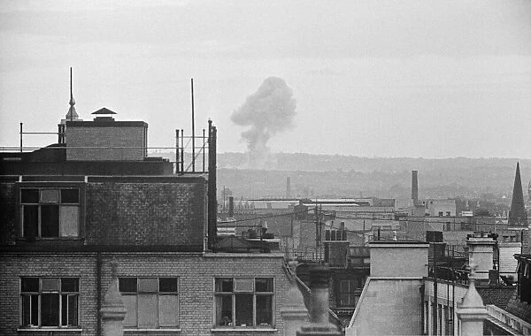 V1 (Robotplane) explosion seen from Daily Mirror Offices, Fetter Lane, London