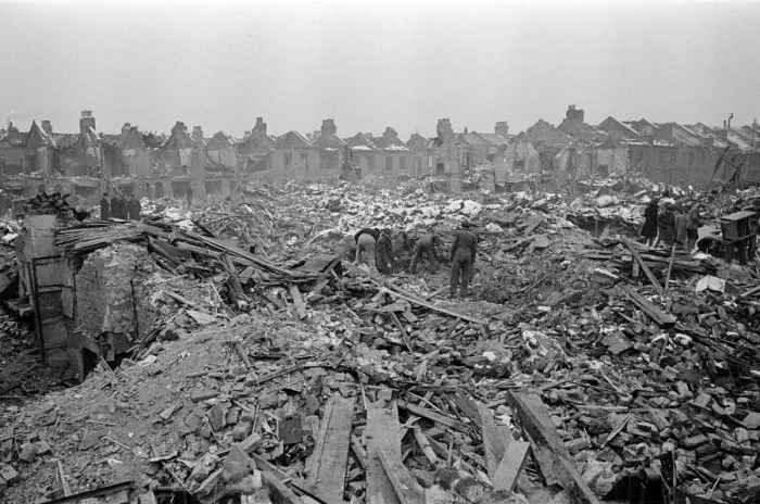 Framed Print : V2 Rocket incident at Tewkesbury, Seven Sisters. 60 houses destroyed, 900 people homeless Framed Print : V2 Rocket incident at Tewkesbury, Seven Sisters. 60 houses destroyed, 900 people homeless
