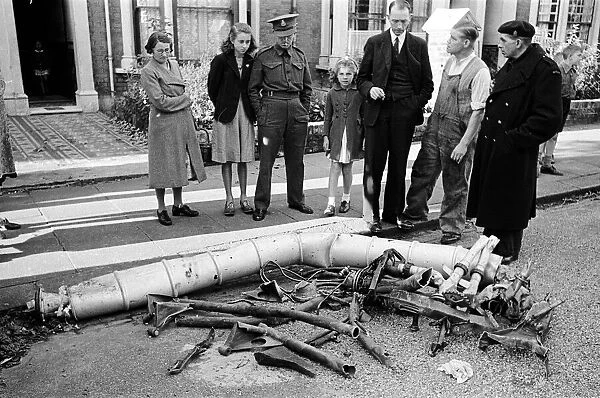 V2 Rocket incident at Tewkesbury Terrace, Bounds Green Road, Southgate