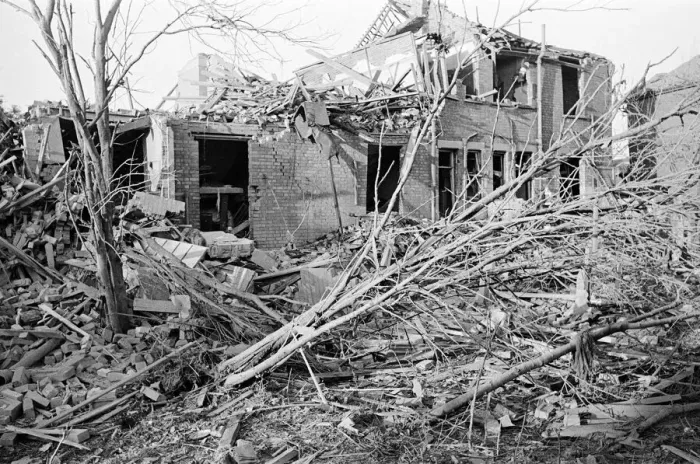 Framed Print : V2 Rocket incident at Tewkesbury Terrace, Bounds Green Road, Southgate Framed Print : V2 Rocket incident at Tewkesbury Terrace, Bounds Green Road, Southgate
