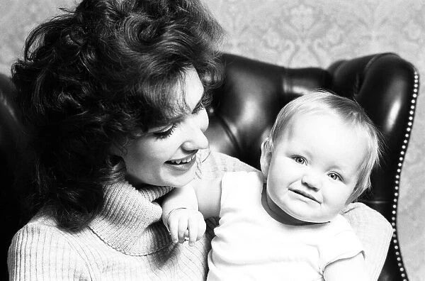 Valerie Churchill, 25, and her one year old daughter Sarah, born 16th March 1972