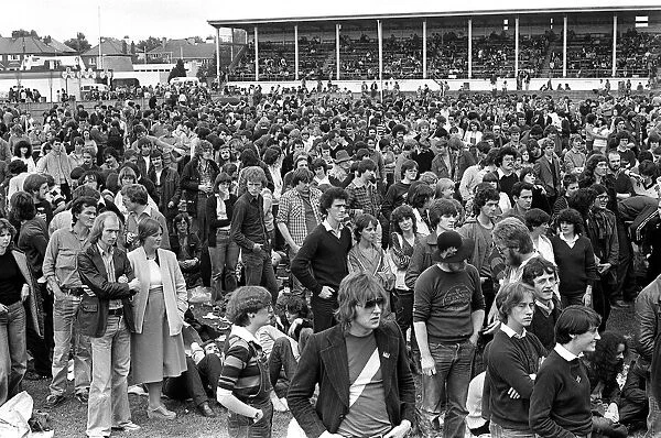 Van Morrison Concert Balmoral Northern Ireland June 1980 A section of the crowd at