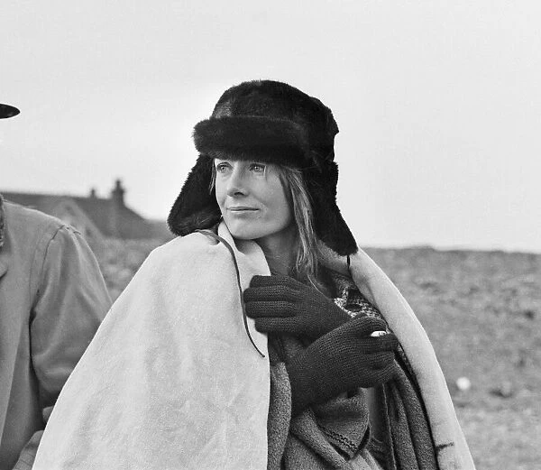 Vanessa Redgrave (actor) pictured during a filming break, with a cigarette