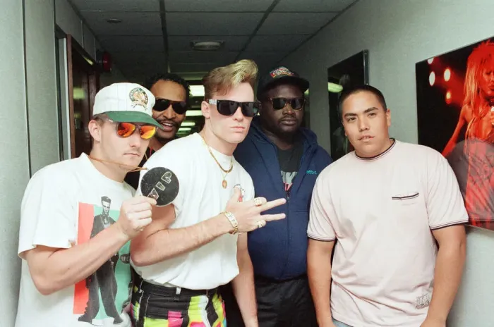 Framed Print : Vanilla Ice visits Capital Radio, London. 10th April 1991 Framed Print : Vanilla Ice visits Capital Radio, London. 10th April 1991