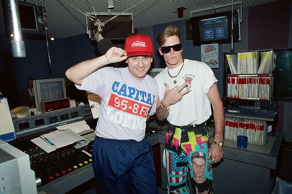 Vanilla Ice visits Capital Radio, London. 10th April 1991