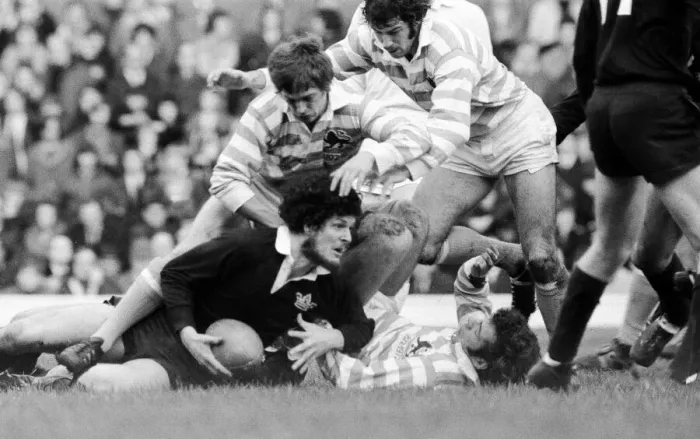 Framed Print : Varsity match between Oxford and Cambridge at Twickenham. J. M Hutchinson with the ball Framed Print : Varsity match between Oxford and Cambridge at Twickenham. J. M Hutchinson with the ball