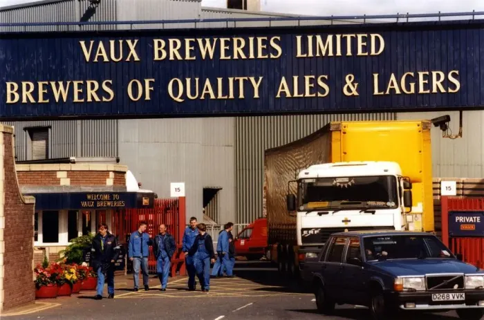 Framed Print : The Vaux Brewery in Sunderland - on the day that it was announced that the North East Framed Print : The Vaux Brewery in Sunderland - on the day that it was announced that the North East