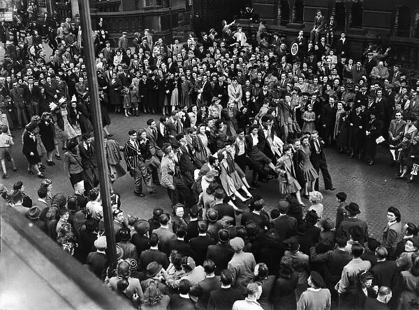 VE DAy Celebrations in Central Birmingham at the end of the Second World War