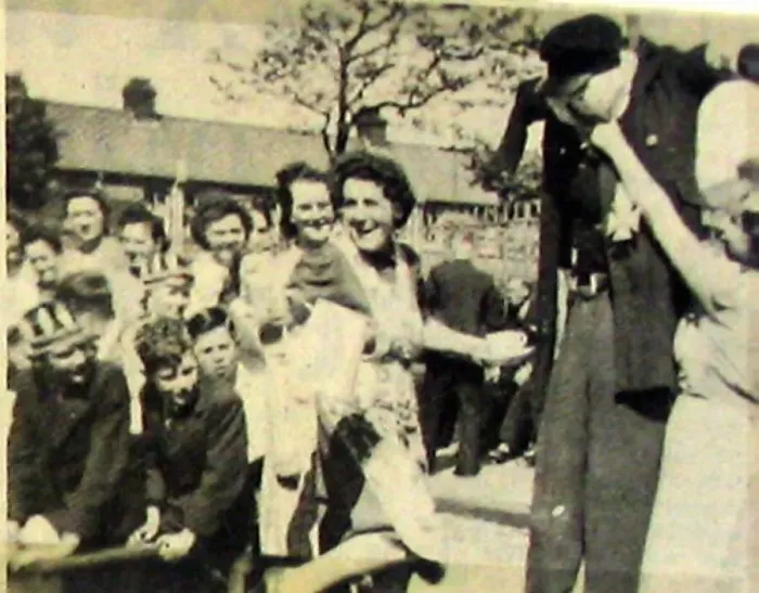 Framed Print : VE day party Briton Ferry 1945 Framed Print : VE day party Briton Ferry 1945