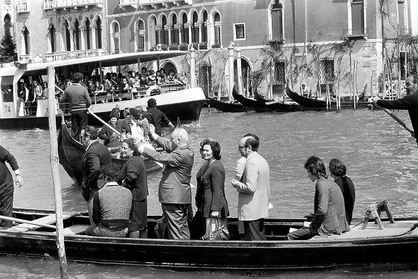 Venice, Italy Venetians seen here going shopping by gondilas. April 1975 75-2202-023