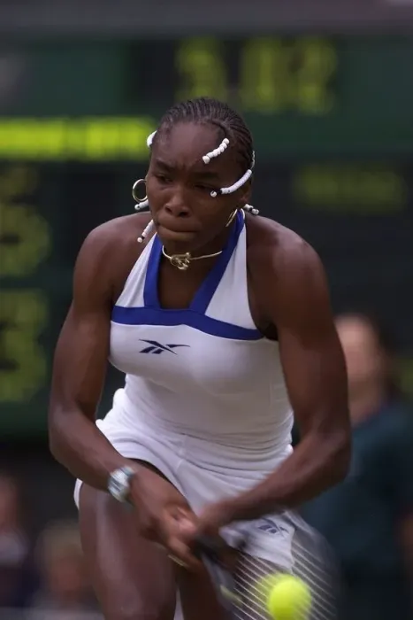 Framed Print : Venus Williams Wimbledon Tennis Chamopionships 1999 in Quarter Final Action against