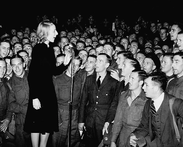 Vera Lynn Famous Singer and heart throb of the British troops during the WW2 II seen her