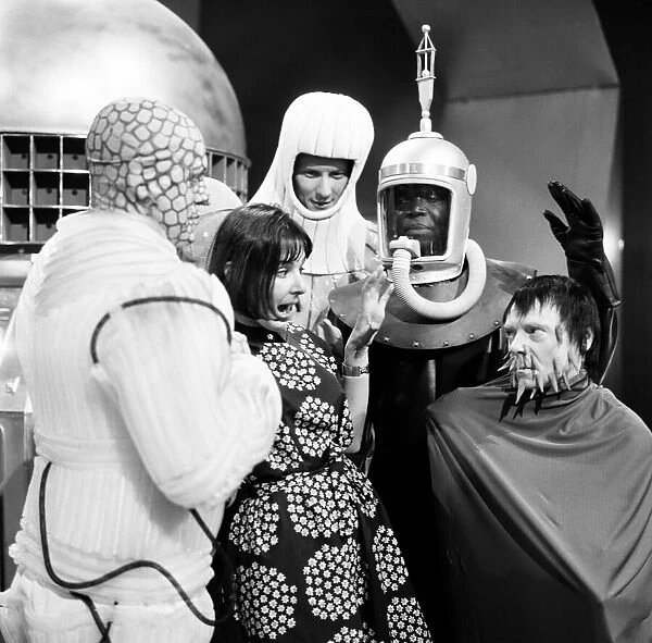 Verity Lambert on the set of Doctor Who, where The Beasts from UGH