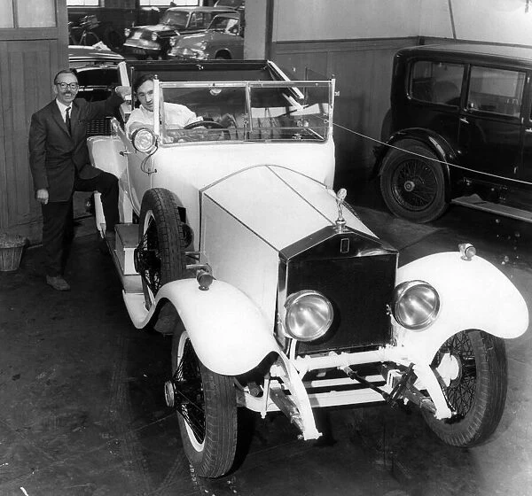 Veteran Rolls Royce, pictured in showroom, location TBC, 22nd June 1966
