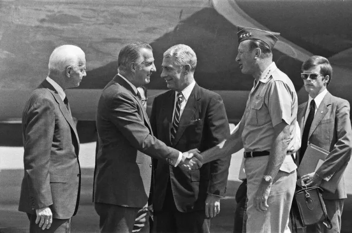 Framed Print : US Vice President Spiro Agnew seen here at Tan Son Nhut Air Base Framed Print : US Vice President Spiro Agnew seen here at Tan Son Nhut Air Base