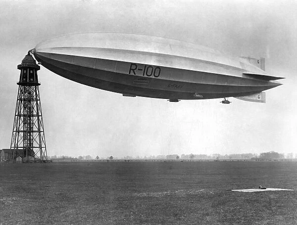 Vickers R100 at mast after return from Canada. It made a trans-Atlantic trip to Canada in
