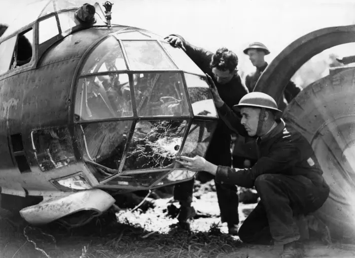Framed Print : One more victim of RAF fighter in France. A Junkers 88 - latest type of German bomber Framed Print : One more victim of RAF fighter in France. A Junkers 88 - latest type of German bomber
