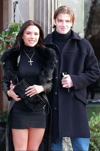 Victoria Adams ('Posh Spice') and David Beckham
