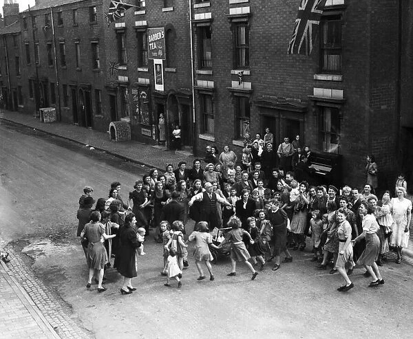 Victory celebrations in Central Birmingham at the end of the Second World War