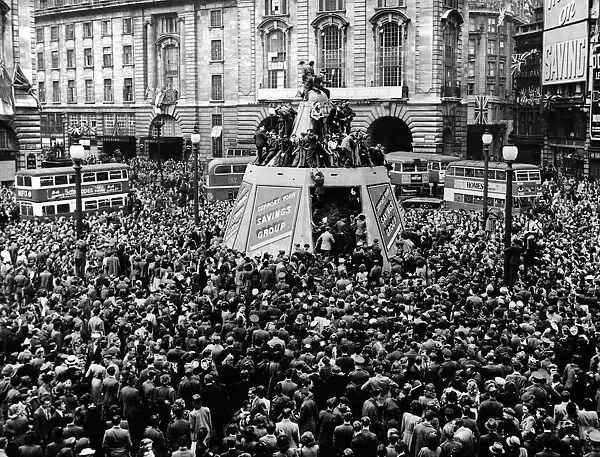 Victory day celebrations in London. 8th May 1945