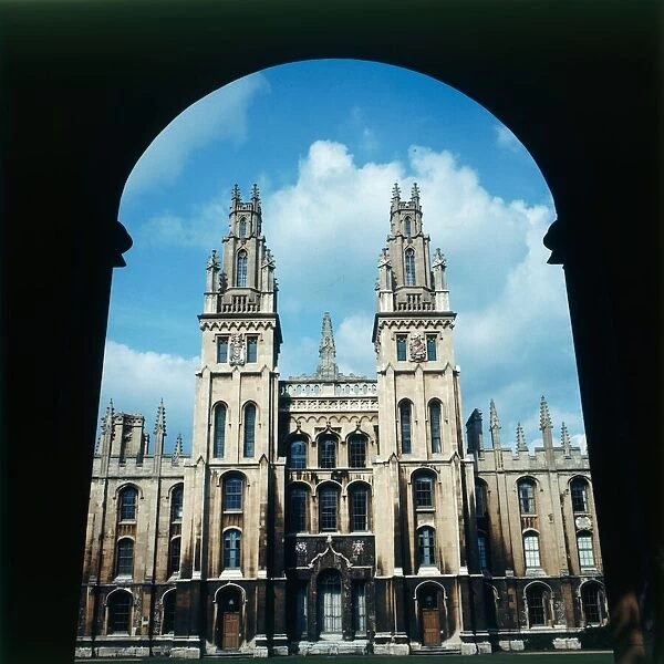 View of All Souls College in Oxford, 1973