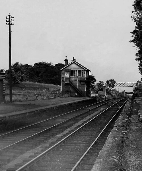A view of Beamish Railway Station on 29th June 1955