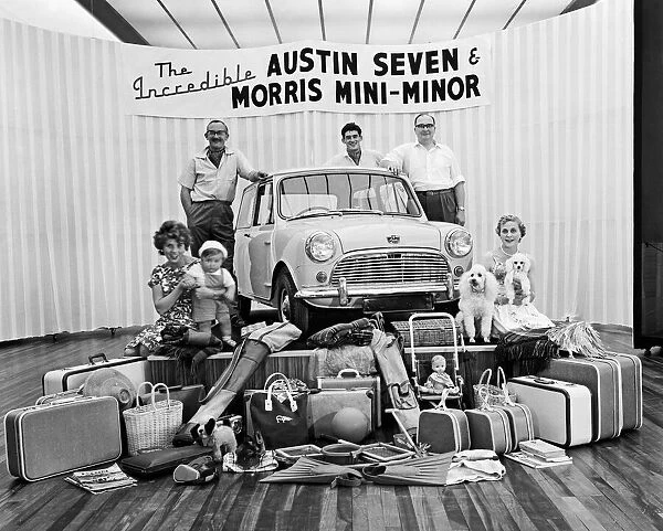 A view demonstrating the storage capacity of the new Austin Seven car