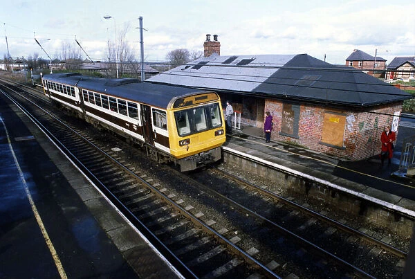 A view of derelict Cramlington Railway Station on 10th March 1992 which is to be closed