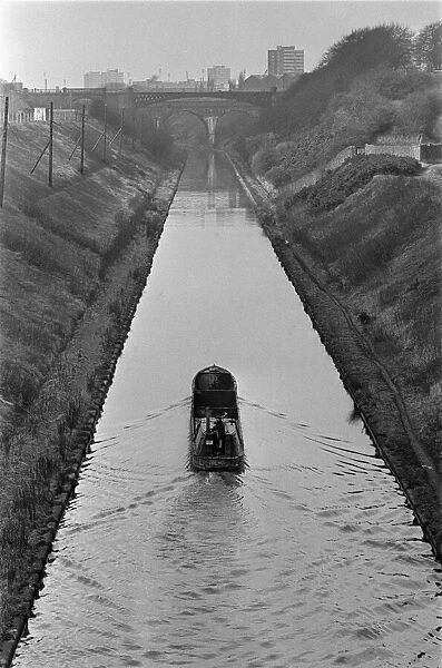 View of Galton Bridge in Smethwick, West Midlands. 4th March 1971