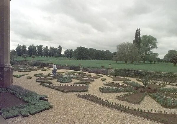 View of the gardens at Charlecote Park, Warwickshire