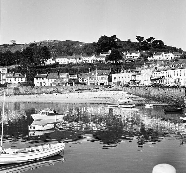 A view of Gorey Harbour on the island of Jersey, Channel Islands. September 1965